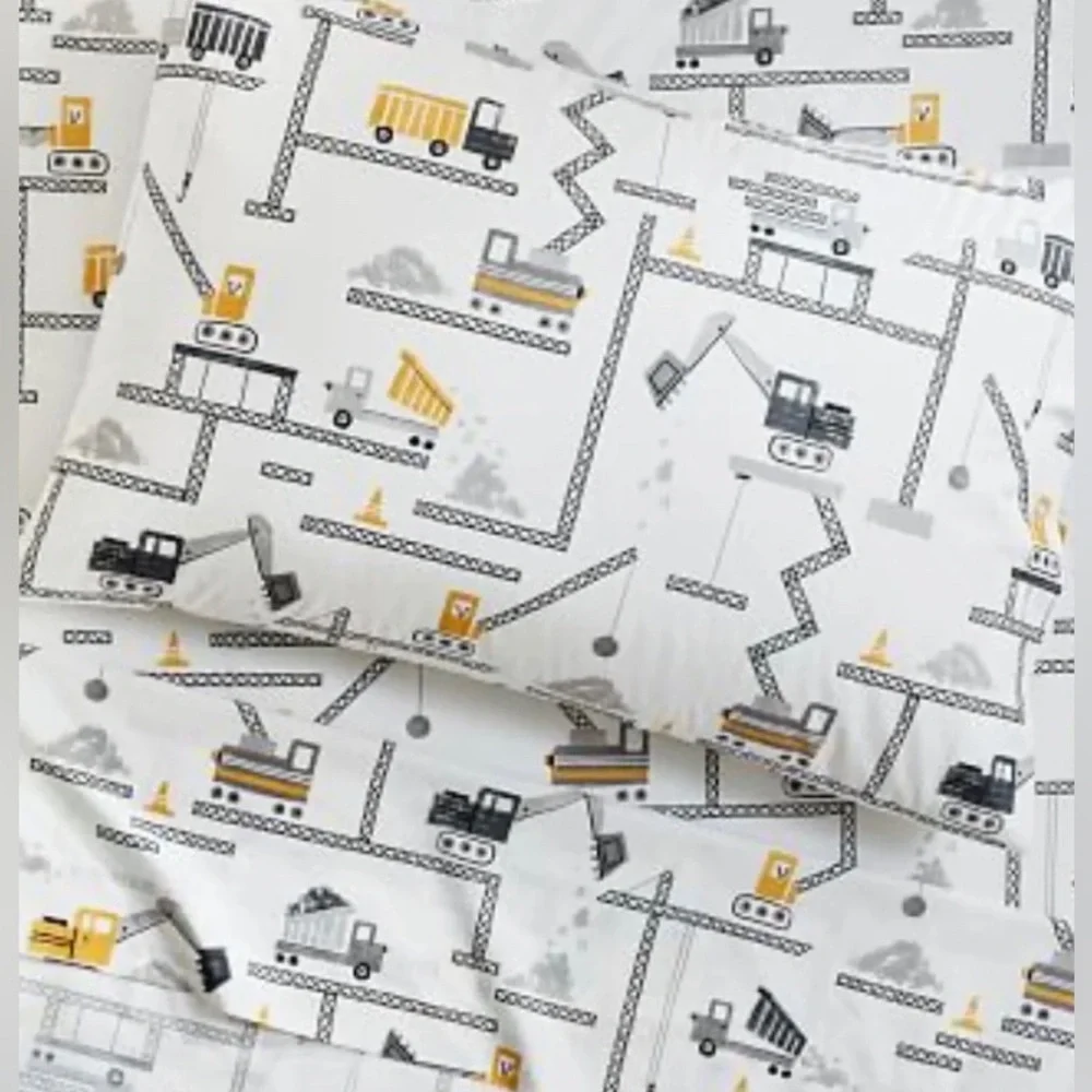 Pottery Barn Ethan Construction Builder flat Sheet